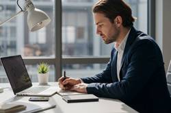 Businessman And Laptop