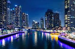 Dubai Cityscape At Night