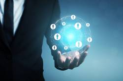 Hand Holding Stick Figures