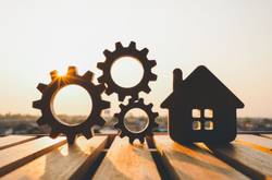 Software Logo Next To Building Diagram