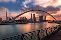 Dubai Water And Cityscape