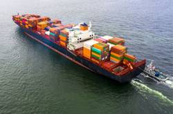 Aerial Shot Of Export Boat