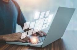 Laptop With Online Business