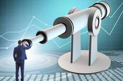 Man Looking Through Giant Telescope