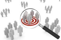 Stick Figures Of Target Audience Magnifying Glass